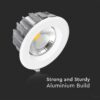 LED Φωτιστικό Οροφής COB 40W V-TAC Στρογγυλό Χωνευτό Ψυχρό 6500K – 211280