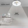 LED Φωτιστικό Οροφής COB 40W V-TAC Στρογγυλό Χωνευτό Ψυχρό 6500K – 211280