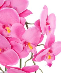 GloboStar® Artificial Garden HOT PINK ORCHID 21127 Διακοσμητικό Φυτό Έντονο Ροζ Ορχιδέα Υ39cm