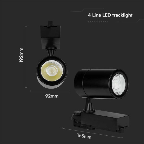 Φωτιστικό Ράγας LED COB 35W 3000K Μαύρου Χρώματος V-TAC – 211285