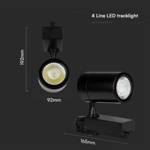 Φωτιστικό Σποτ Ράγας LED 35W 6000K Μαύρου Χρώματος V-TAC – 211287