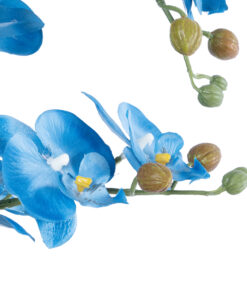 GloboStar® Artificial Garden BLUE ORCHID 21130 Διακοσμητικό Φυτό Μπλε Ορχιδέα Υ43cm