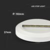 Επιτοίχιο Φωτιστικό LED για Σκαλοπάτια 2W V-TAC Λευκό Στρογγυλό Αδιάβροχο IP65 Φυσικό 4000K – 211314