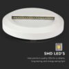Επιτοίχιο Φωτιστικό LED για Σκαλοπάτια 2W V-TAC Λευκό Στρογγυλό Αδιάβροχο IP65 Φυσικό 4000K – 211314