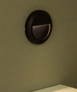 Επιτοίχιο Φωτιστικό LED για Σκαλοπάτια 2W V-TAC Μαύρο Στρογγυλό Αδιάβροχο IP65 Φυσικό 4000K – 211316