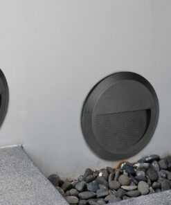 Επιτοίχιο Φωτιστικό LED για Σκαλοπάτια 2W V-TAC Μαύρο Στρογγυλό Αδιάβροχο IP65 Φυσικό 4000K – 211316