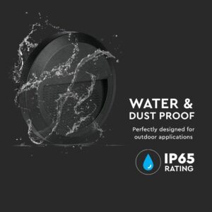 Επιτοίχιο Φωτιστικό LED για Σκαλοπάτια 2W V-TAC Μαύρο Στρογγυλό Αδιάβροχο IP65 Φυσικό 4000K – 211316