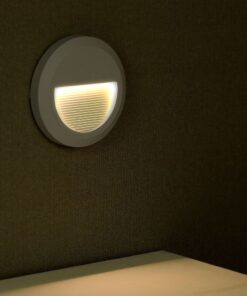 Επιτοίχιο Φωτιστικό LED για Σκαλοπάτια 2W V-TAC Γκρι Στρογγυλό Αδιάβροχο IP65 Θερμό 3000K – 211319