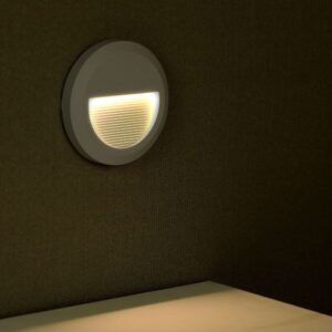 Επιτοίχιο Φωτιστικό LED για Σκαλοπάτια 2W V-TAC Γκρι Στρογγυλό Αδιάβροχο IP65 Θερμό 3000K – 211319