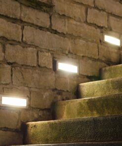 Επιτοίχιο Φωτιστικό LED για Σκαλοπάτια 3W V-TAC Λευκό Ορθογώνιο Αδιάβροχο IP65 Φυσικό 4000K – 211326