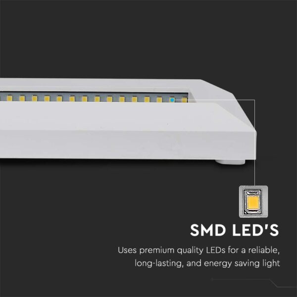 Επιτοίχιο Φωτιστικό LED για Σκαλοπάτια 3W V-TAC Λευκό Ορθογώνιο Αδιάβροχο IP65 Φυσικό 4000K – 211326