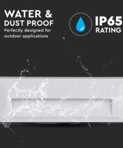 Επιτοίχιο Φωτιστικό LED για Σκαλοπάτια 3W V-TAC Λευκό Ορθογώνιο Αδιάβροχο IP65 Φυσικό 4000K – 211326