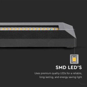 Επιτοίχιο Φωτιστικό LED για Σκαλοπάτια 3W V-TAC Μαύρο Ορθογώνιο Αδιάβροχο IP65 Θερμό 3000K – 211329