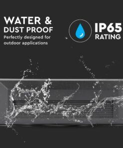 Επιτοίχιο Φωτιστικό LED για Σκαλοπάτια 3W V-TAC Μαύρο Ορθογώνιο Αδιάβροχο IP65 Φυσικό 4000K – 211328