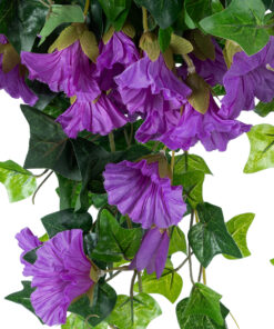 GloboStar® Artificial Garden MORNING GLORY HANGIN PLANT 21132 Τεχνητό Διακοσμητικό Κρεμαστό Κλαδί Ορτανσίας Y65cm