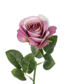 GloboStar® Artificial Garden PINK ROSE BRANCH 21136 Τεχνητό Διακοσμητικό Κλαδί ΡοζΤριαντάφυλλο Y50cm