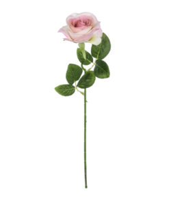 GloboStar® Artificial Garden LIGHT PINK ROSE BRANCH 21137 Τεχνητό Διακοσμητικό Κλαδί Ανοιχτό ΡοζΤριαντάφυλλο Y50cm