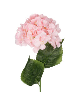 GloboStar® Artificial Garden PINK HYDRANGEA BRANCH 21143 Τεχνητό Διακοσμητικό Κλαδί Ροζ Ορτανσία Y73cm