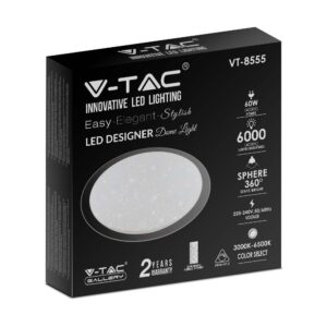 Πλαφονιέρα LED Designer 30W/60W/30W Στρογγυλή Dimmable 3 σε 1 V-TAC – 2114551