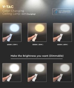 Πλαφονιέρα LED Designer 30W/60W/30W Στρογγυλή Dimmable 3 σε 1 V-TAC – 2114551