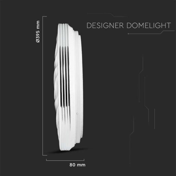 Πλαφονιέρα LED Designer 20W/40W/20W Στρογγυλή με κυματισμό Dimmable 3 σε 1 V-TAC – 2114601