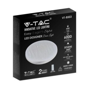 Πλαφονιέρα LED Designer 30W/60W/30W Στρογγυλή με κυματισμό Dimmable 3 σε 1 V-TAC – 2114611