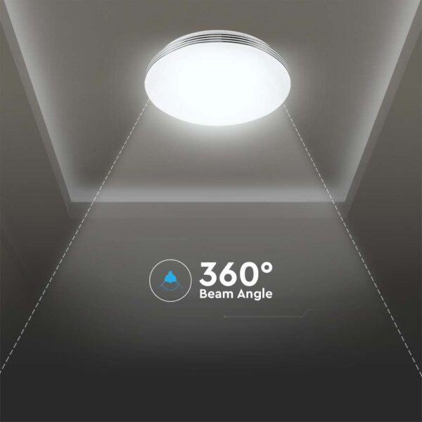 Πλαφονιέρα LED Designer 30W/60W/30W Στρογγυλή με κυματισμό Dimmable 3 σε 1 V-TAC – 2114611