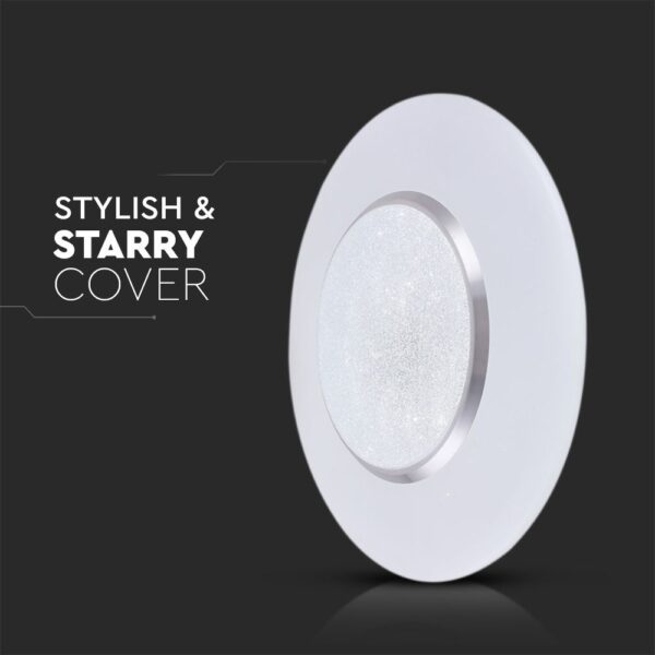Πλαφονιέρα LED 30W/60W/30W Στρογγυλή με Τηλεχειριστήριο Dimmable CCT V-TAC – 2114621
