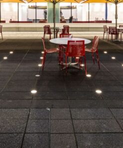 Χωνευτό φωτιστικό LED σκάλας 1W στρογγυλό μαύρο/ασημί 6400K ψυχρό λευκό IP67 V-TAC – 211464