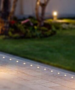 Χωνευτό φωτιστικό LED σκάλας 1W στρογγυλό μαύρο 3000K θερμό λευκό IP67 με δύο ανοίγματα V-TAC – 211466