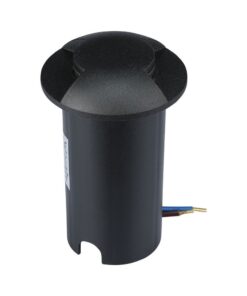 Χωνευτό φωτιστικό LED σκάλας 1W στρογγυλό μαύρο 3000K θερμό λευκό IP67 με δύο ανοίγματα V-TAC – 211466