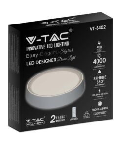 Πλαφονιέρα LED Designer 20W/40W/20W Στρογγυλή Dimmable 3 σε 1 CCT V-TAC – 2114761