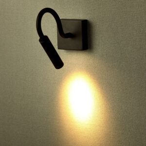 LED επιτοίχιο φωτιστικό κομοδίνου 3W σε μαύρο σώμα για ξενοδοχεία V-TAC – 211485