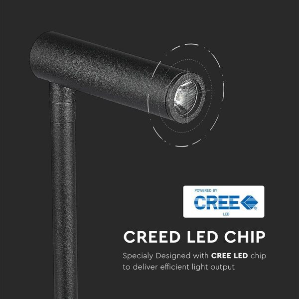 LED επιτοίχιο φωτιστικό κομοδίνου 3W σε μαύρο σώμα και θύρα USB για ξενοδοχεία V-TAC – 211487