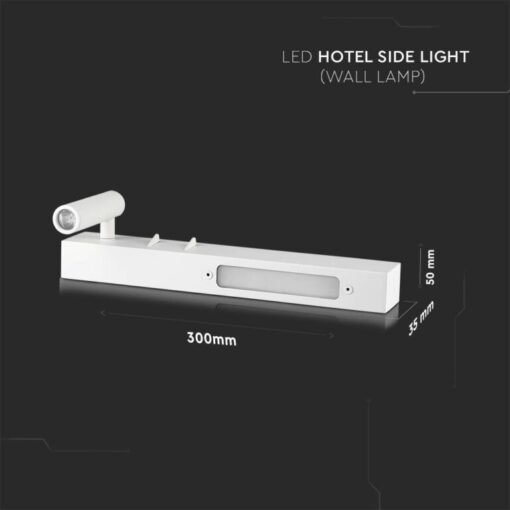 LED απλίκα 3W+6W 3000K θερμό λευκό με λευκό σώμα V-TAC – 211488