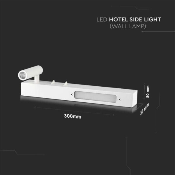 LED απλίκα 3W+6W 3000K θερμό λευκό με λευκό σώμα V-TAC – 211488