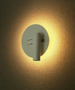 LED απλίκα 3W+6W 3000K θερμό λευκό με λευκό σώμα στρογγυλή V-TAC – 211489