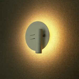 LED απλίκα 3W+6W 3000K θερμό λευκό με λευκό σώμα στρογγυλή V-TAC – 211489