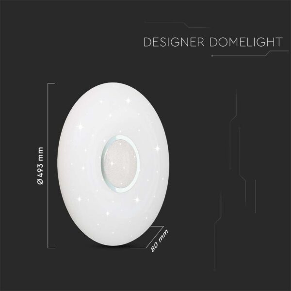 Πλαφονιέρα LED Designer 30W/60W/30W Στρογγυλή Dimmable 3 σε 1 V-TAC – 2114911
