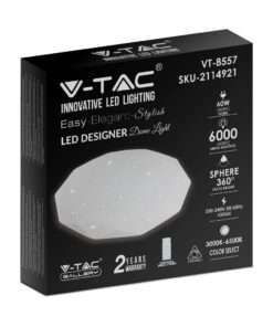 Πλαφονιέρα LED Designer 30W/60W/30W Στρογγυλή Dimmable 3 σε 1 V-TAC – 2114921