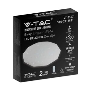 Πλαφονιέρα LED Designer 30W/60W/30W Στρογγυλή Dimmable 3 σε 1 V-TAC – 2114921