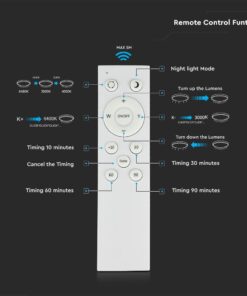 Πλαφονιέρα LED Designer 30W/60W/30W Στρογγυλή Dimmable 3 σε 1 V-TAC – 2114921