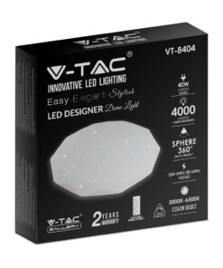 Πλαφονιέρα LED Designer 20W/40W/20W Στρογγυλή με γωνίες Dimmable 3 σε 1 V-TAC – 2114931