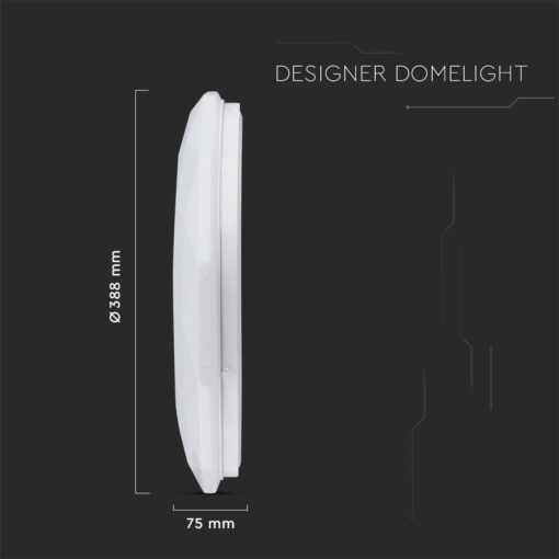Πλαφονιέρα LED Designer 20W/40W/20W Στρογγυλή με γωνίες Dimmable 3 σε 1 V-TAC – 2114931