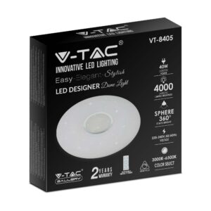 Πλαφονιέρα LED Designer 20W/40W/20W Στρογγυλή Dimmable 3 σε 1 V-TAC – 2114941