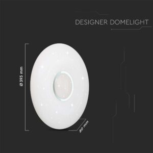 Πλαφονιέρα LED Designer 20W/40W/20W Στρογγυλή Dimmable 3 σε 1 V-TAC – 2114941