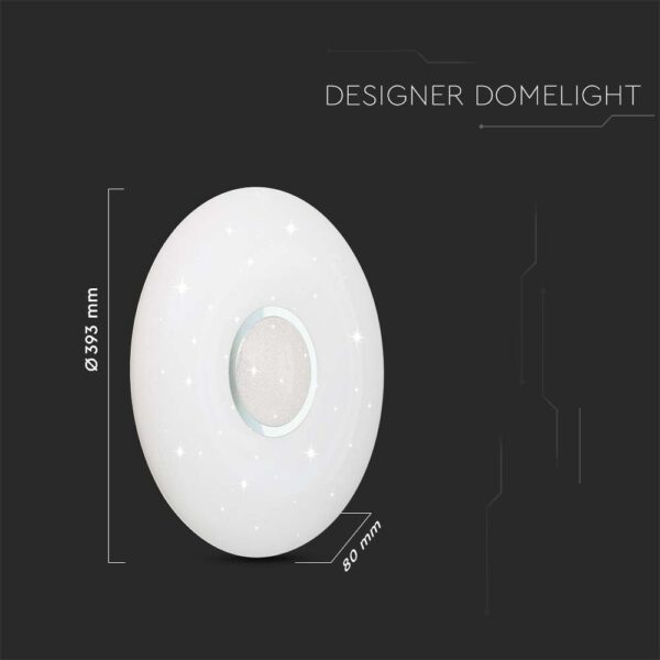Πλαφονιέρα LED Designer 20W/40W/20W Στρογγυλή Dimmable 3 σε 1 V-TAC – 2114941