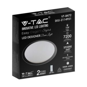 Πλαφονιέρα LED Designer 36W/72W/36W Στρογγυλή Dimmable 3 σε 1 V-TAC – 2114951