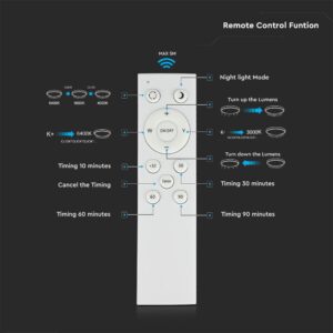 Πλαφονιέρα LED Designer 36W/72W/36W Στρογγυλή Dimmable 3 σε 1 V-TAC – 2114951