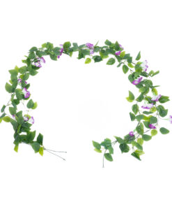 GloboStar® Artificial Garden MORNING GLORY GARLAND 21152 Τεχνητή Διακοσμητική Γυρλάντα Ορτανσίας Φ20 x Υ230cm Σετ 2 τεμαχίων